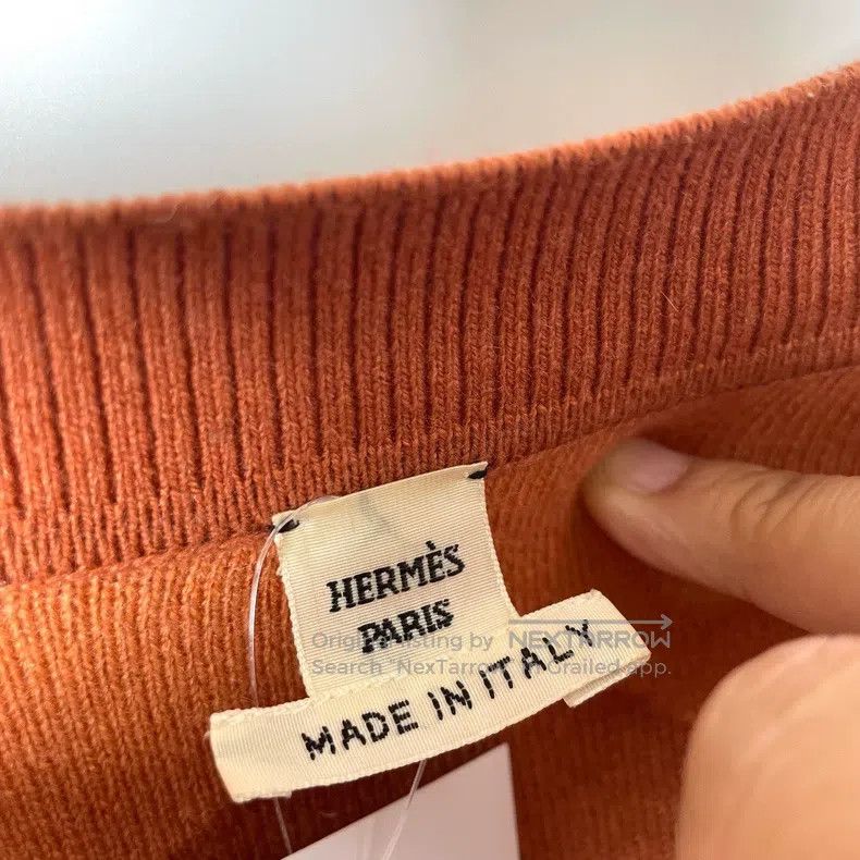Hermes Hermes Orange Cashmere Cardigan Size XS / US 0-2 / IT 36-38 - 4 Thumbnail