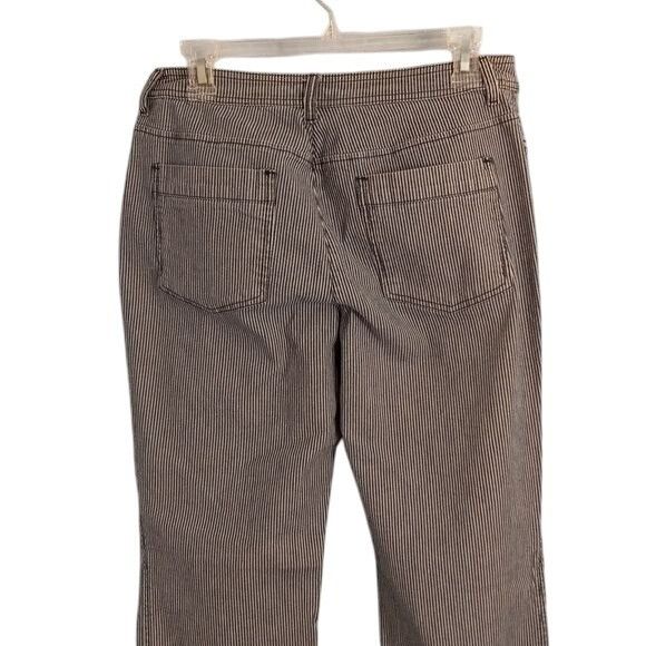 Chicos Chicos Size 1.5 Med Womens Pants Blue White Striped Bootcut Size US 32 / EU 48 - 10 Thumbnail