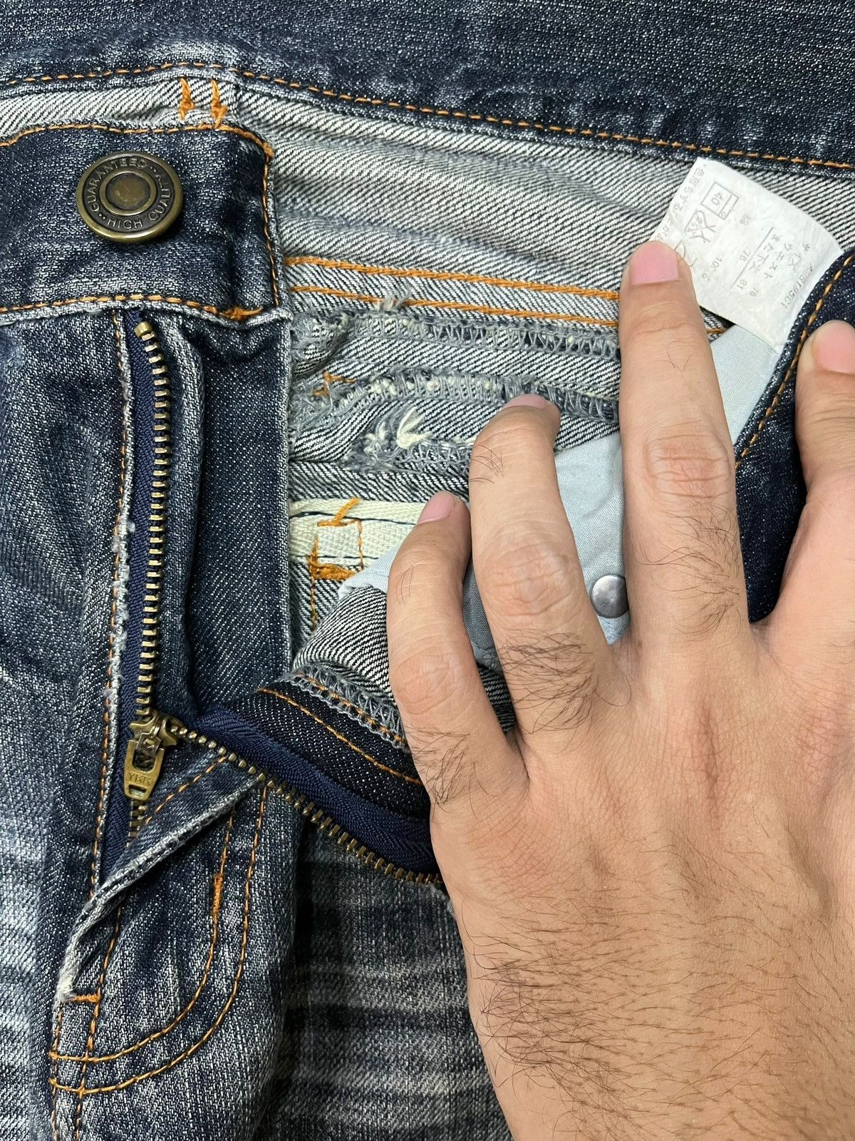 Japanese Brand Vintage Japanese Brand Distress Thunder Style Baggy Jeans Size US 32 / EU 48 - 9 Thumbnail