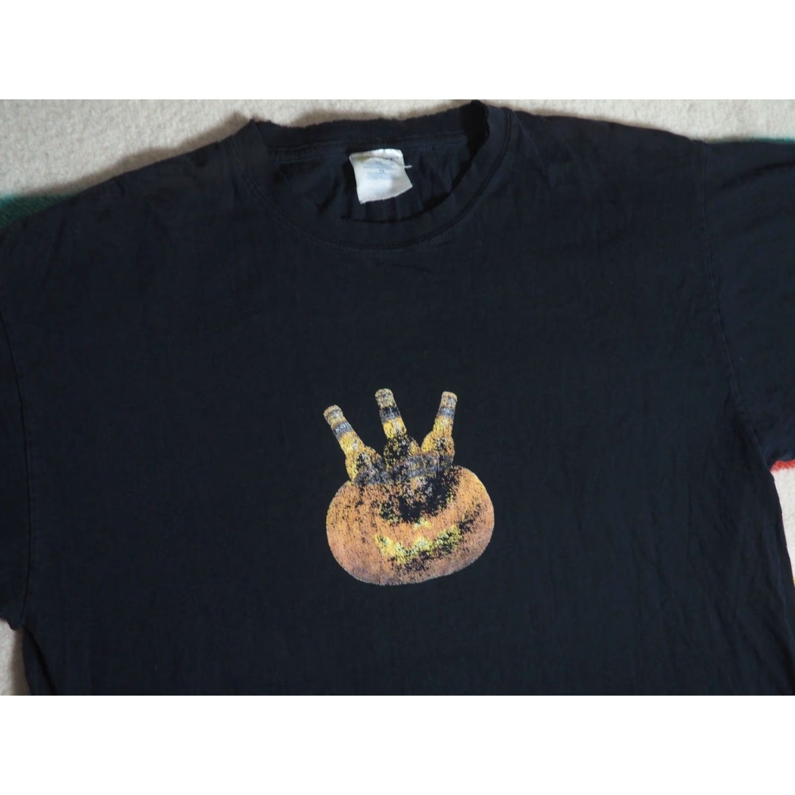 Vintage VTG 90s Y2k Santee Miller MGD Beer Promo Halloween Grunge Black Tee T-Shirt XL Men Graphic Cotton Short Sleeve Shirt Size XL Black Grunge Mens Size US XL / EU 56 / 4 - 4 Thumbnail