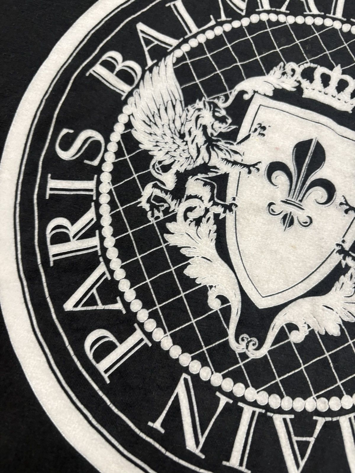 Balmain Balmain Paris Big Logo Crest Black T-Shirt Size US M / EU 48-50 / 2 - 8 Thumbnail
