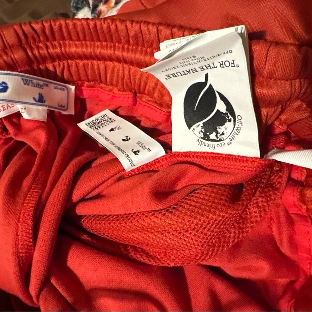 Off-White Off-White Hand Logo Shorts Red M Size US 30 / EU 46 - 13 Thumbnail