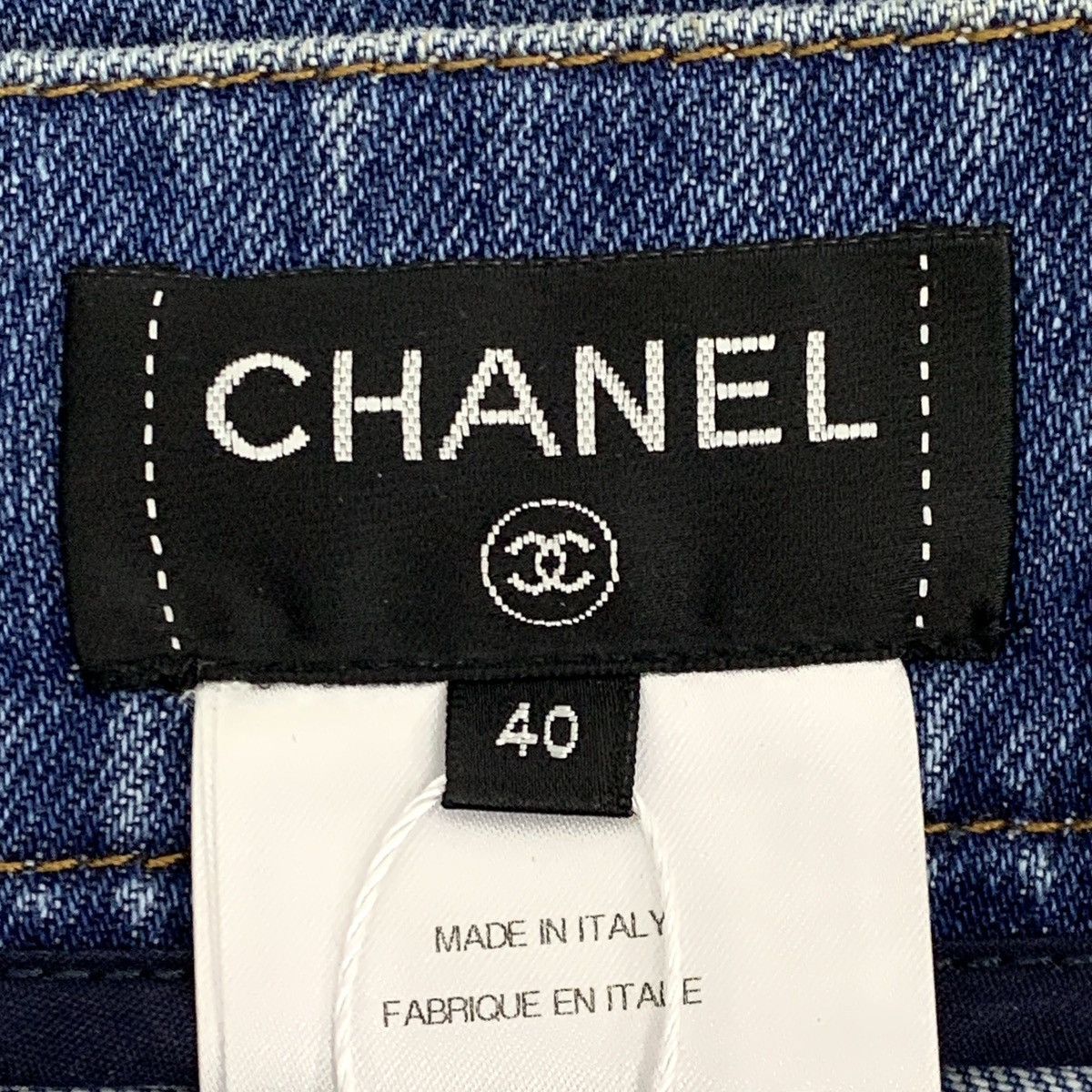 Chanel Chanel Dark Blue Patchwork Pattern Casual Denim Skirt K26WX Size 27" / US 4 / IT 40 - 5 Thumbnail