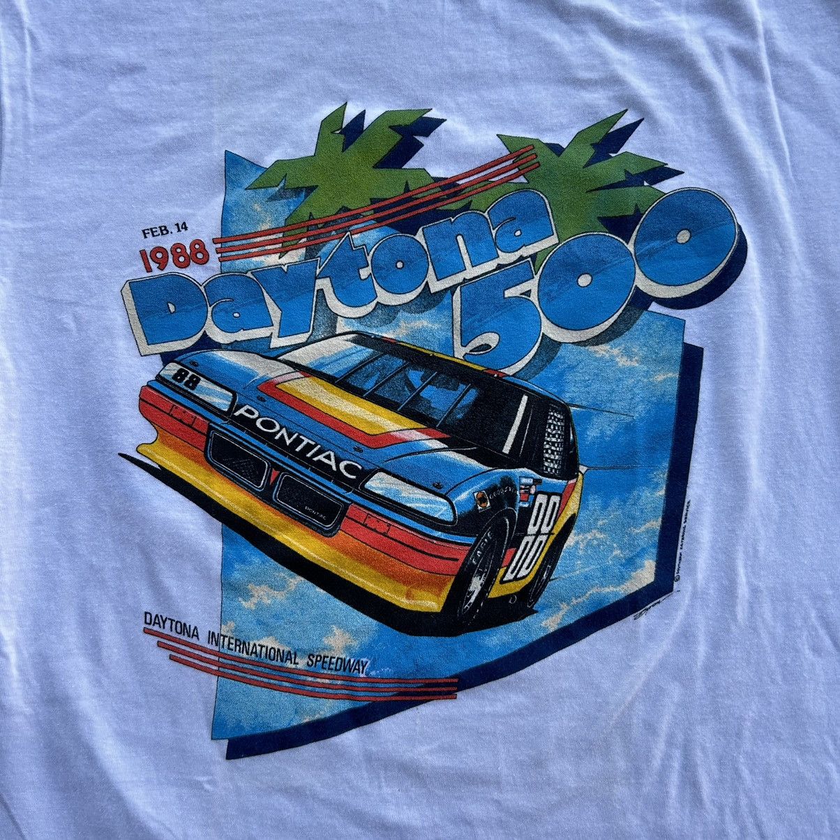NASCAR × Vintage Crazy Vintage 1988 Daytona 500 NASCR Double Sided T Shirt Size US M / EU 48-50 / 2 - 6 Thumbnail