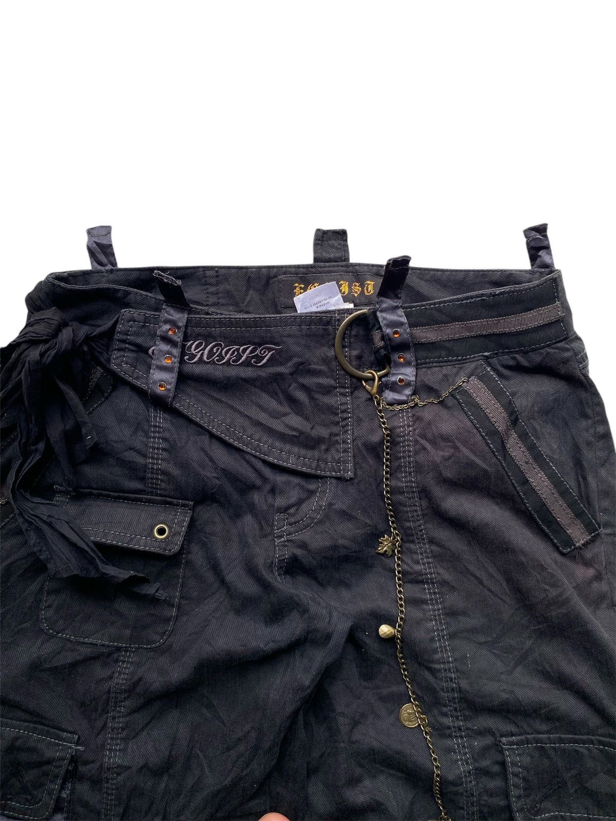 14th Addiction 2000s egoist flared bondage punk cargo pants Size US 28 / EU 44 - 5 Thumbnail