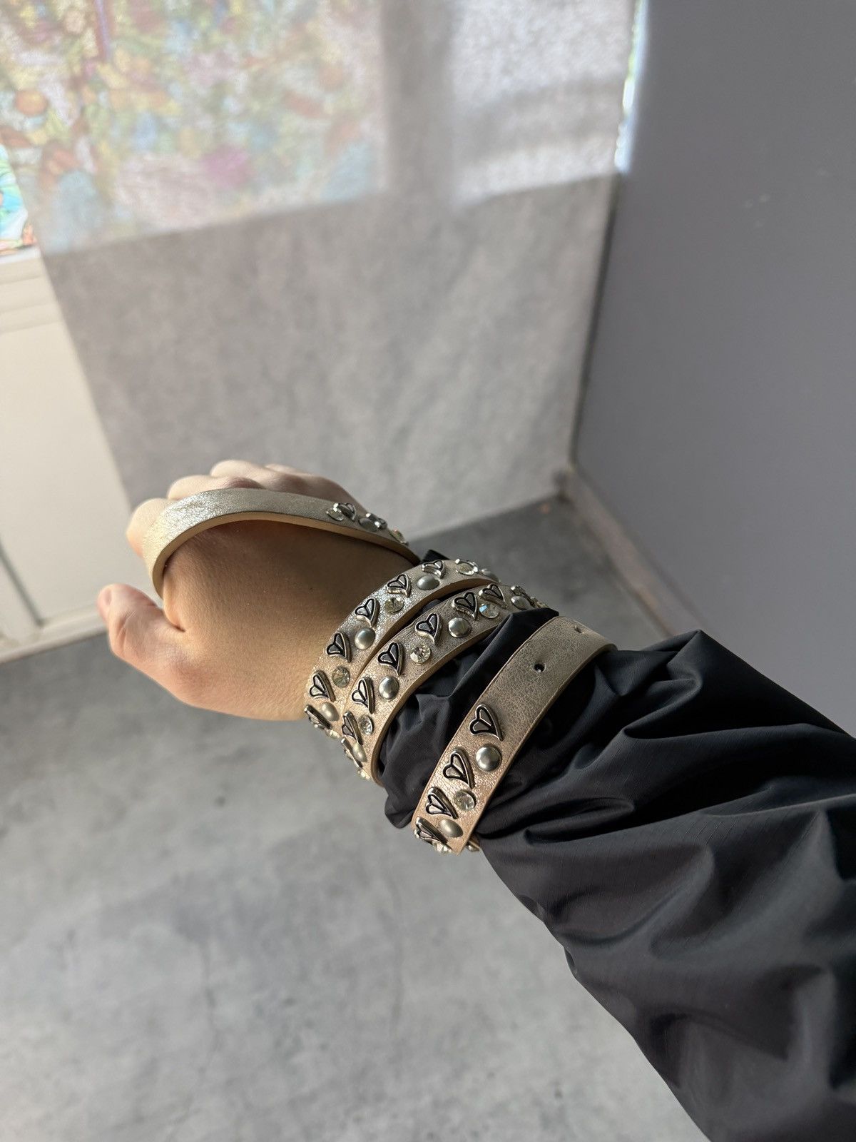 Japanese Brand Vintage Leather BB Simon Style Punk Y2K Belt Size ONE SIZE - 4 Thumbnail