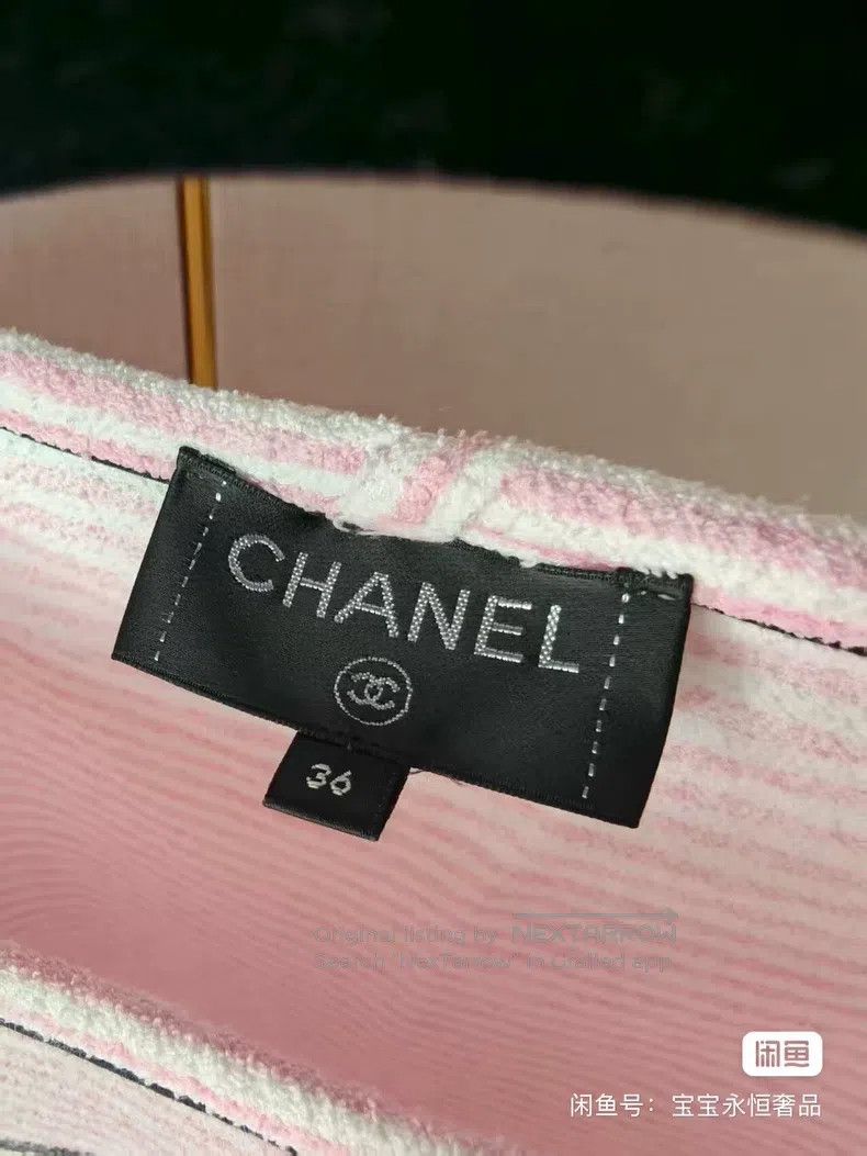 Other Chanel Pink striped short sleeves Size XS / US 0-2 / IT 36-38 - 3 Thumbnail