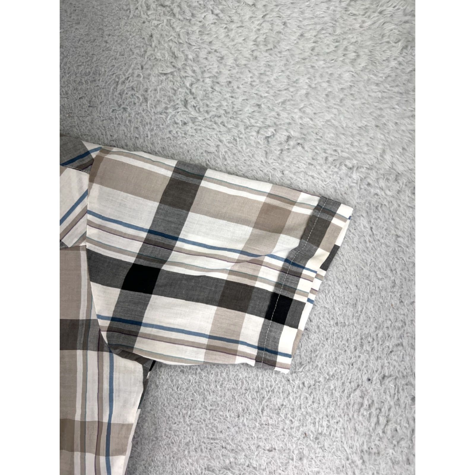Vintage Rock Creek Shirt Mens Medium Beige Plaid Pearl Snap Button-Up Western Pockets Cotton Size US M / EU 48-50 / 2 - 4 Thumbnail
