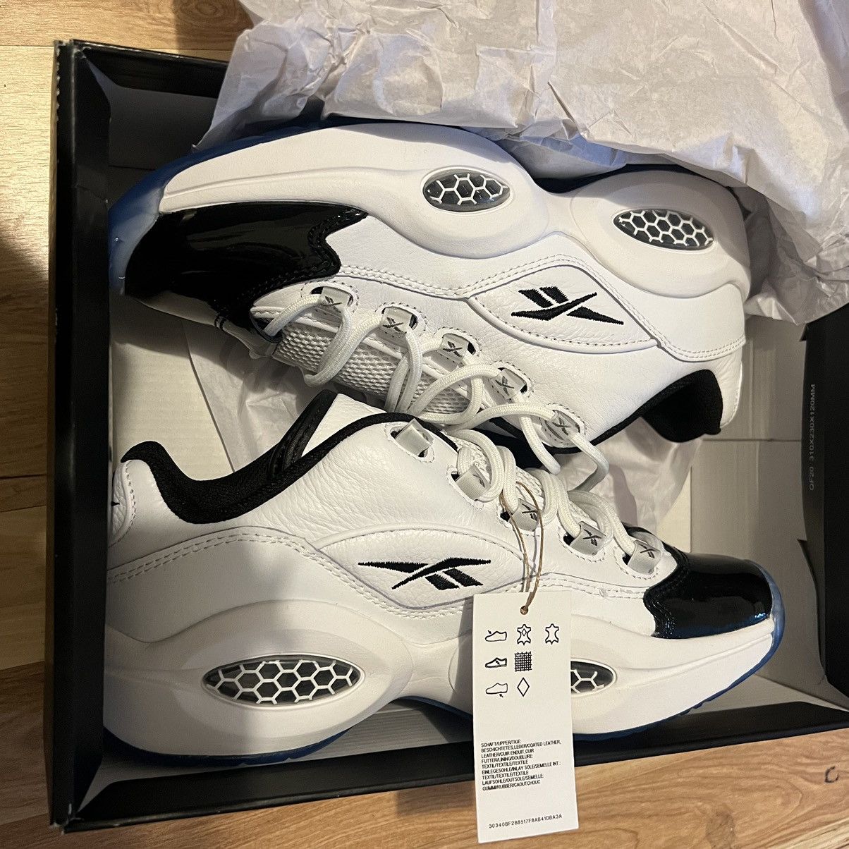 Reebok Reebok Question Low Black Toe Size 8 Size US 8 / EU 41 - 3 Thumbnail