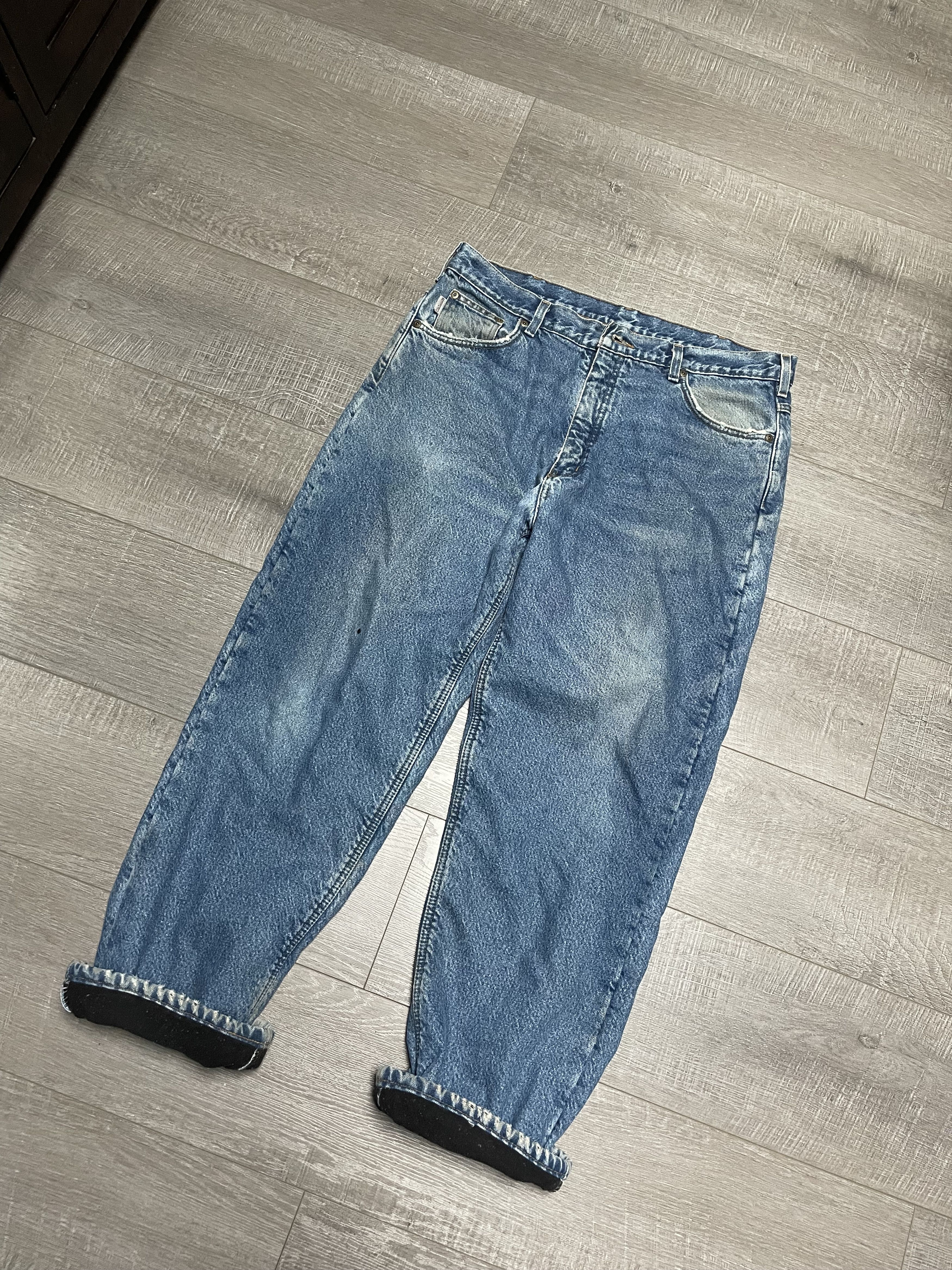 Carhartt Vintage Carhartt Fleece Lined Denim Jeans Mens 38x30 Size US 38 / EU 54 - 4 Thumbnail