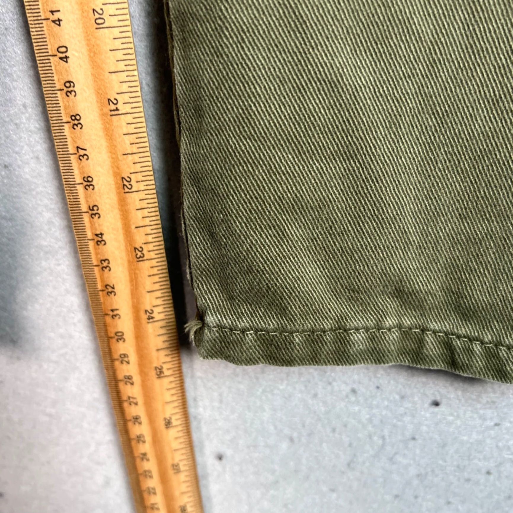 Zara Zara Womens Paperbag Pants Olive Green 100% Cotton High-Waisted Size 2 Tapered Inseam 25 in Womens Size 26" / US 2 / IT 38 - 7 Thumbnail