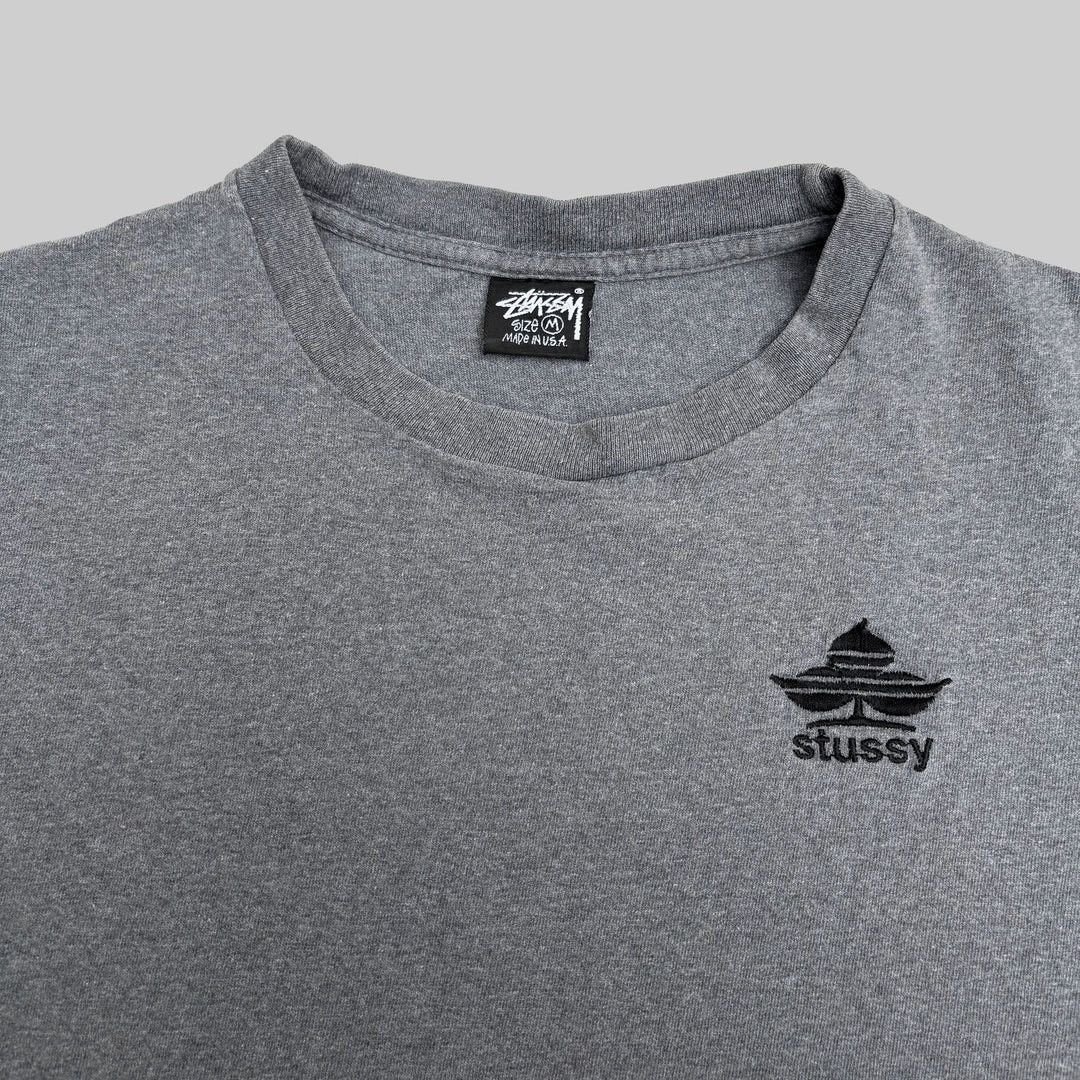 Stussy Stussy 1990 90s Vintage USA Made Trefle Logo Rare T-Shirt Size US M / EU 48-50 / 2 - 2 Thumbnail