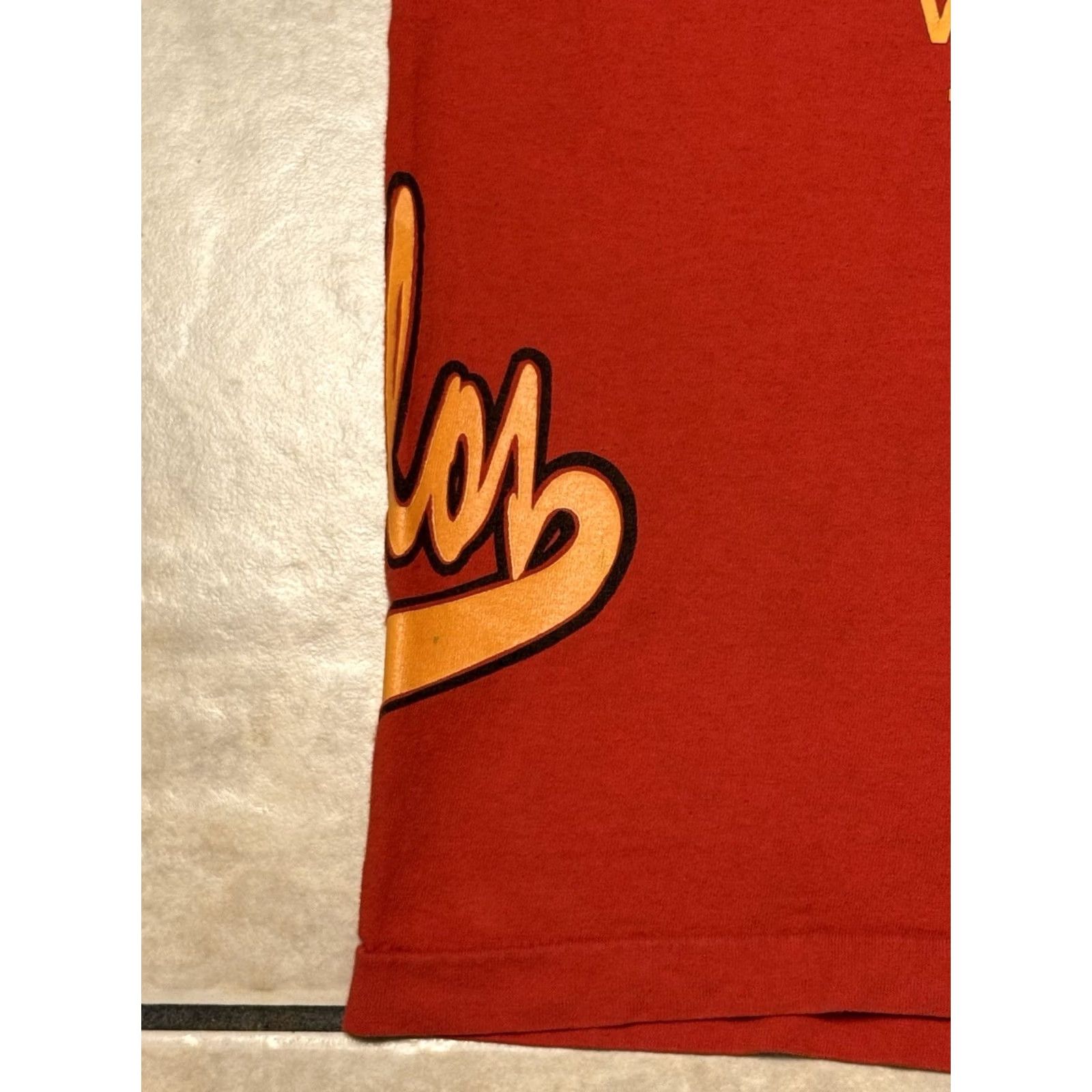 Fruit Of The Loom VINTAGE Rockville High School Armadillos Shirt M Red 90s FOTL Cotton Graphic Print Crew Neck Unisex Adults Size US M / EU 48-50 / 2 - 7 Thumbnail