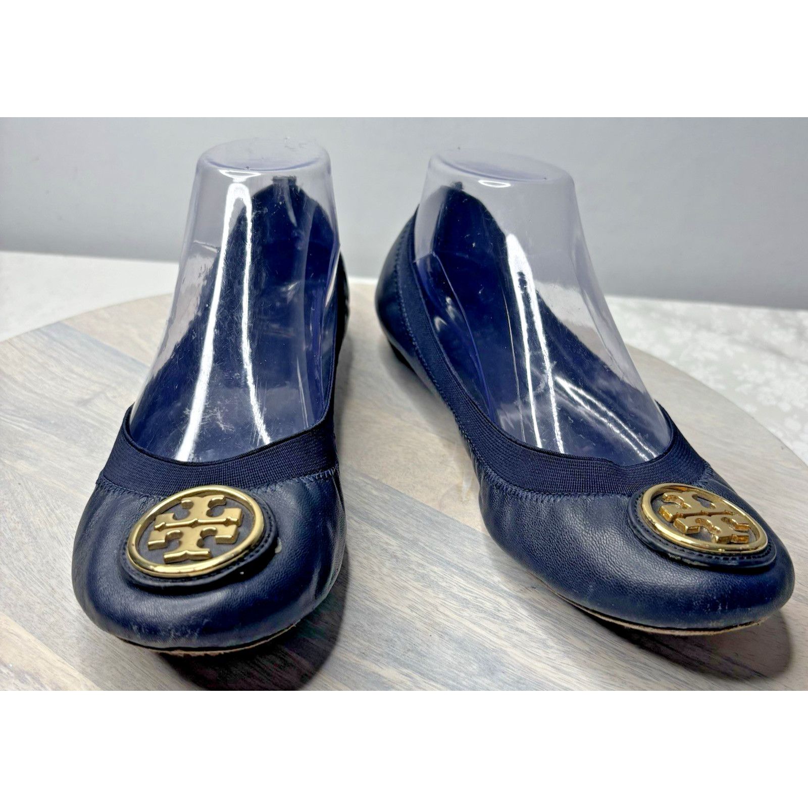 Tory Burch Tory Burch Slip On Navy Shoes 9M Size US 9 / IT 39 - 1 Thumbnail