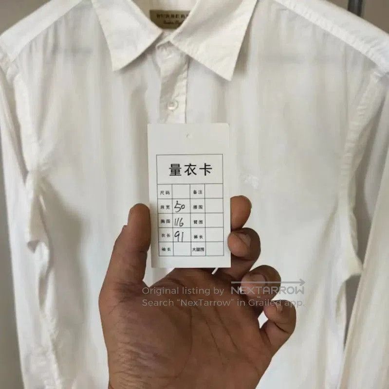 Burberry Burberry White Men's Shirt Size M. Size US M / EU 48-50 / 2 - 7 Thumbnail