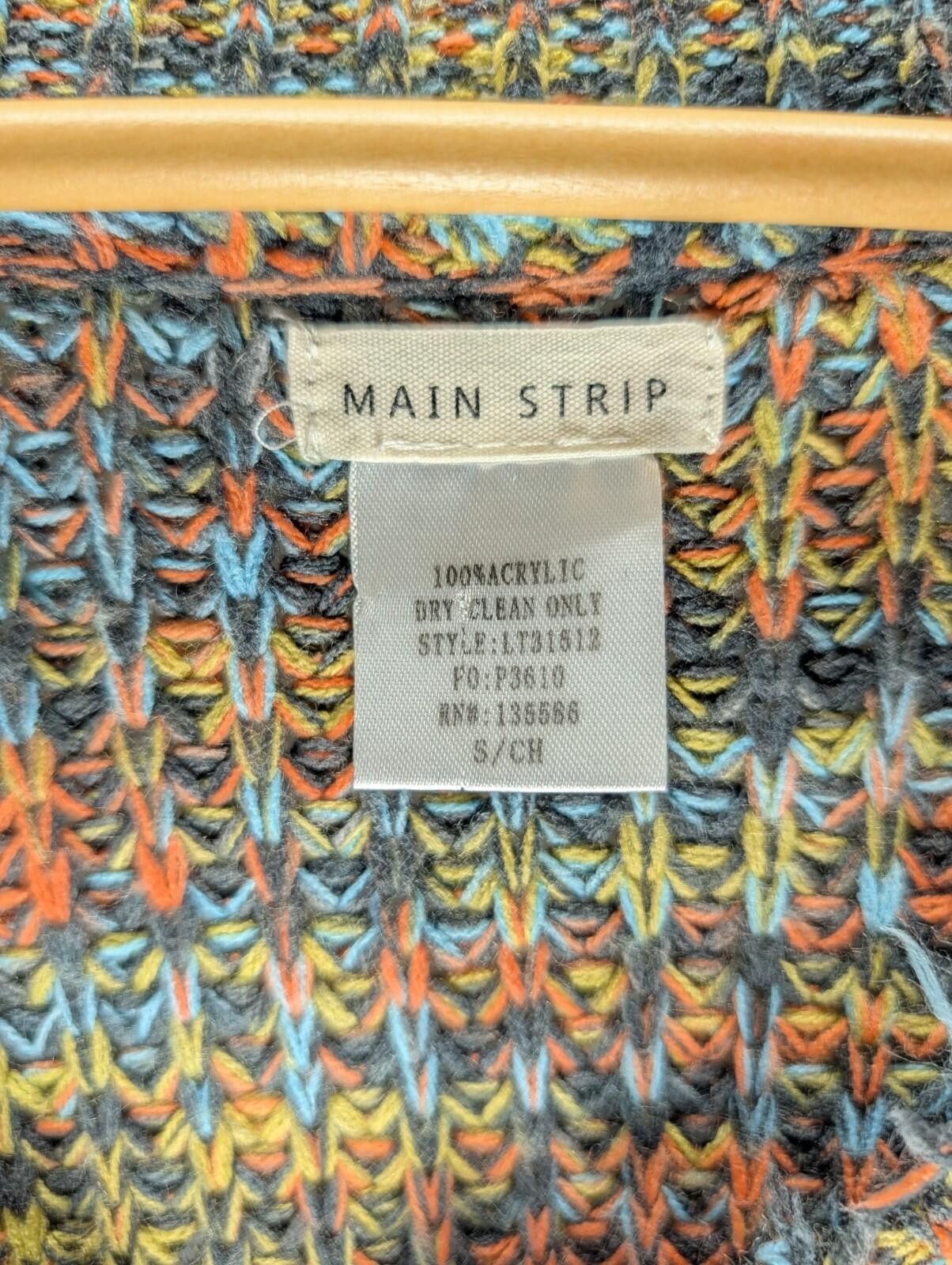 Other Main Strip Multicolor Chunky Knit Sweater Small Distressed Size S / US 4 / IT 40 - 4 Thumbnail