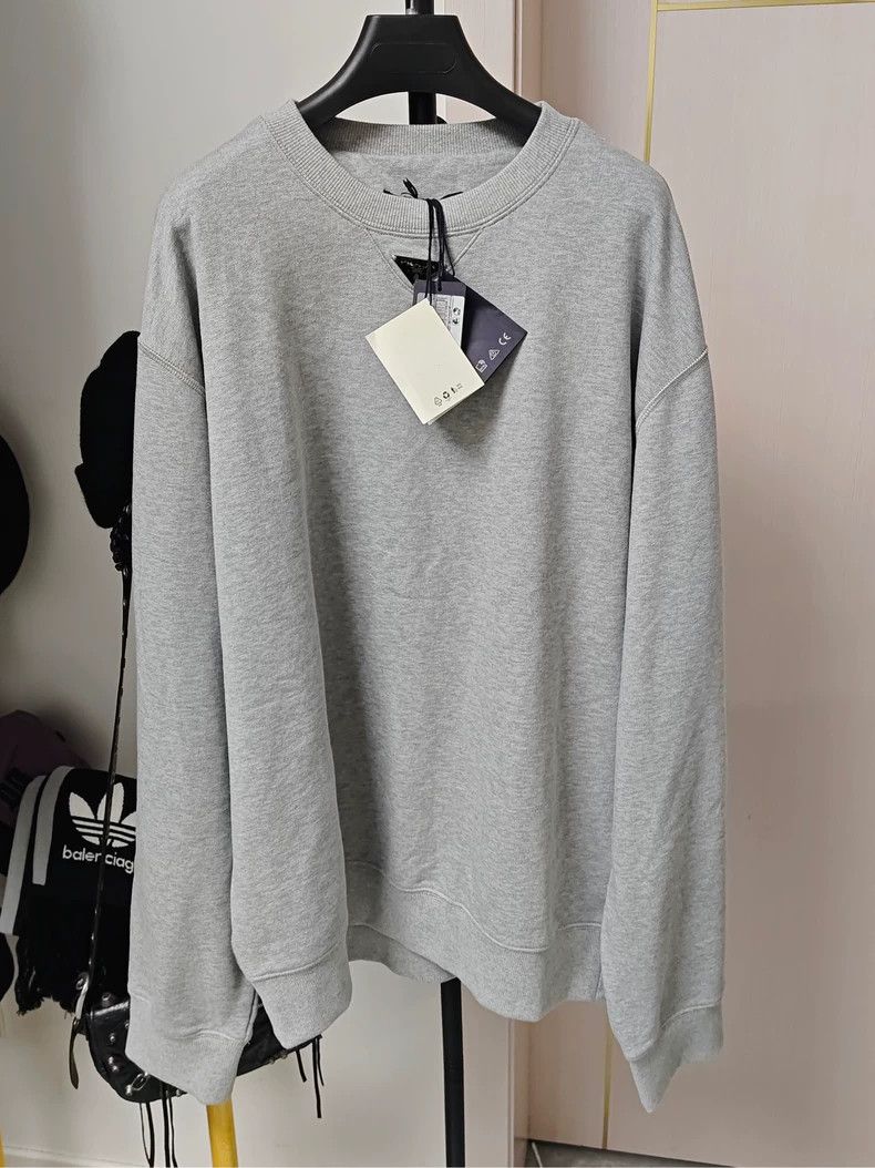 Prada Long Sleeve Sweatshirt with Triangle Logo-dmc