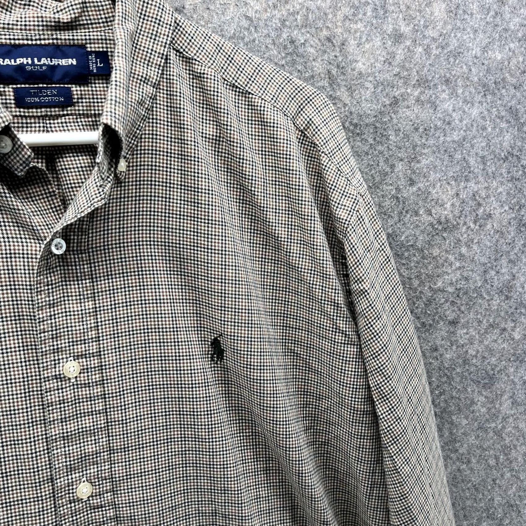 Ralph Lauren Ralph Lauren Shirt Men L Beige Plaid Button-Down Vtg Casual Classic Ch... Size US L / EU 52-54 / 3 - 4 Thumbnail