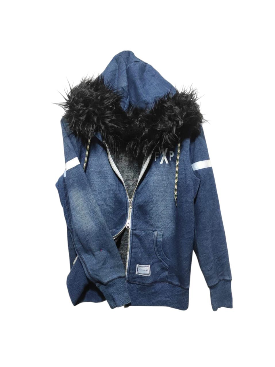 Japanese Brand Flash Packer Sherpa Denim Double Zip fur hoodie LGB style Size US M / EU 48-50 / 2 - 1 Thumbnail