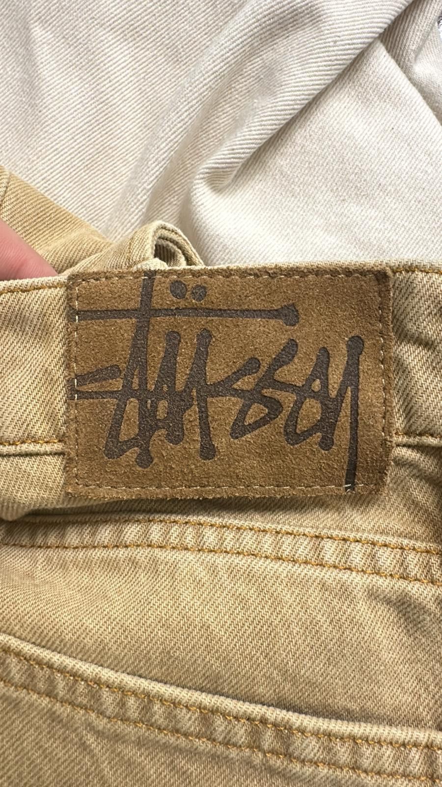 新品　stussy classic jean denim 30 sand Streetwear × Stussy × Vintage Stüssy Classic Jean Sand Size