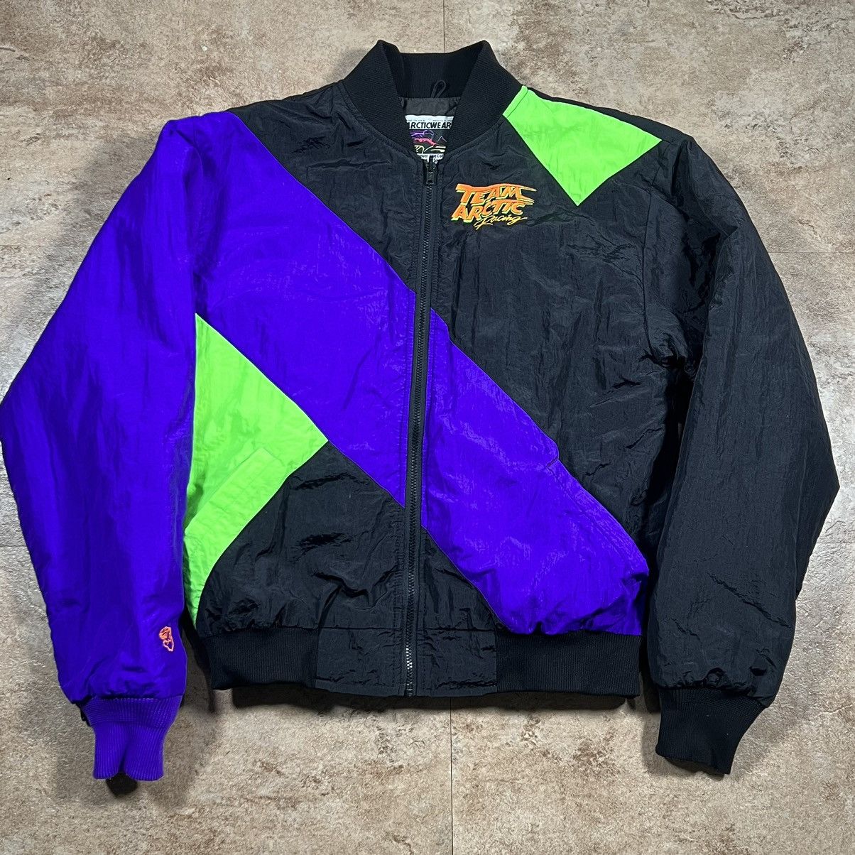 Vtg 90s Arctic Cat vvombbdr Snowmobile Racing Jacket