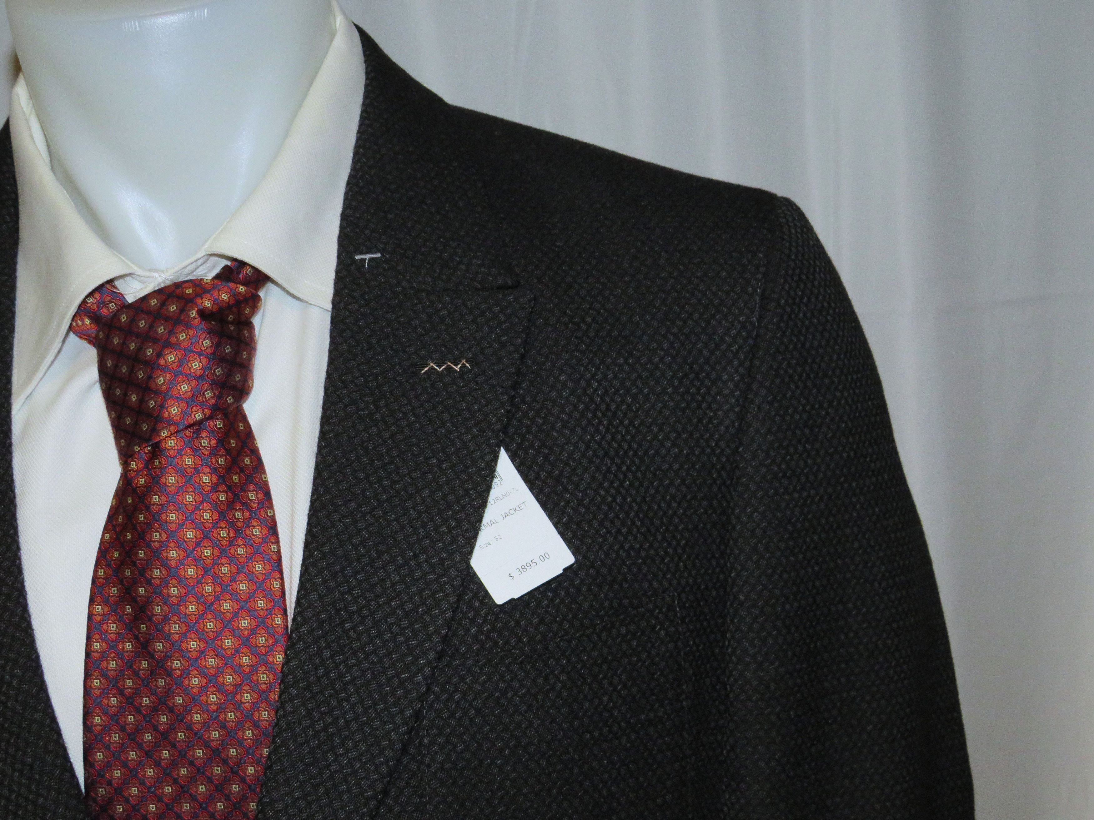 Ermenegildo Zegna Couture Dark Blue Geometric Two Button Sport Coat 42L NWT Size 42L - 2 Thumbnail
