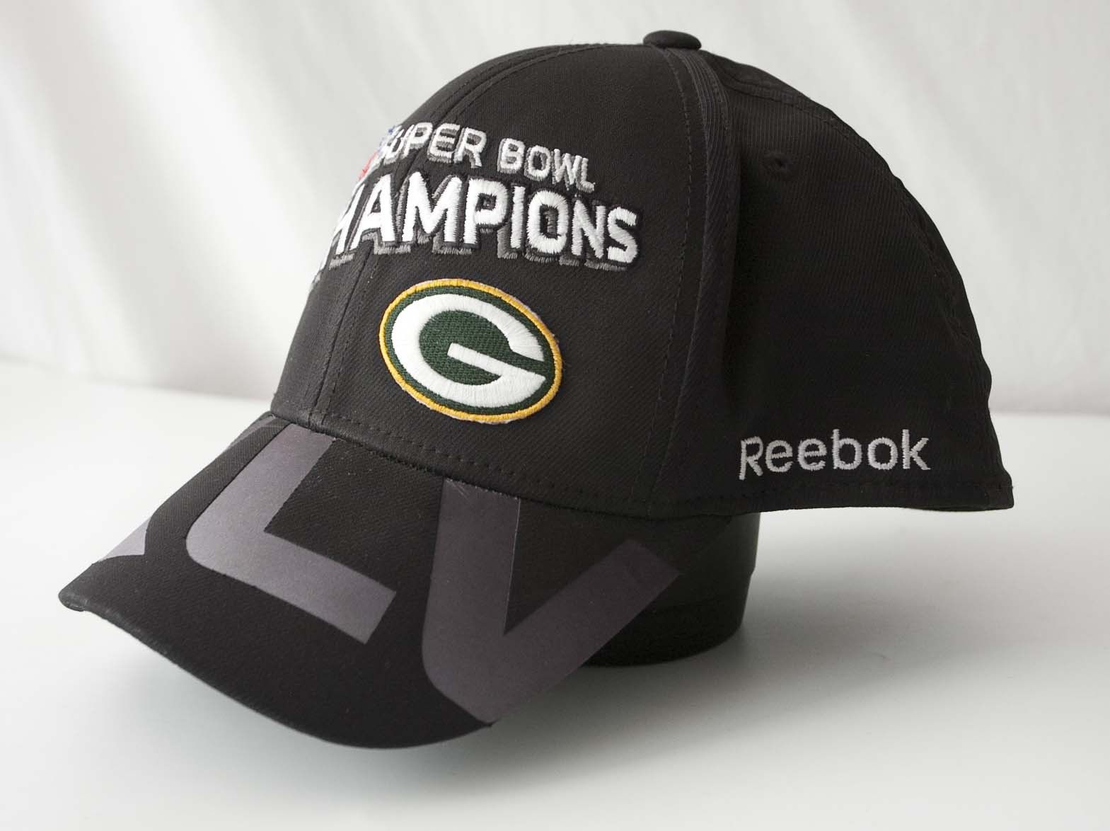 NFL × Reebok Green Bay Packers Cap Super Bowl XVL Size M/L Reebok Size ONE SIZE - 2 Thumbnail