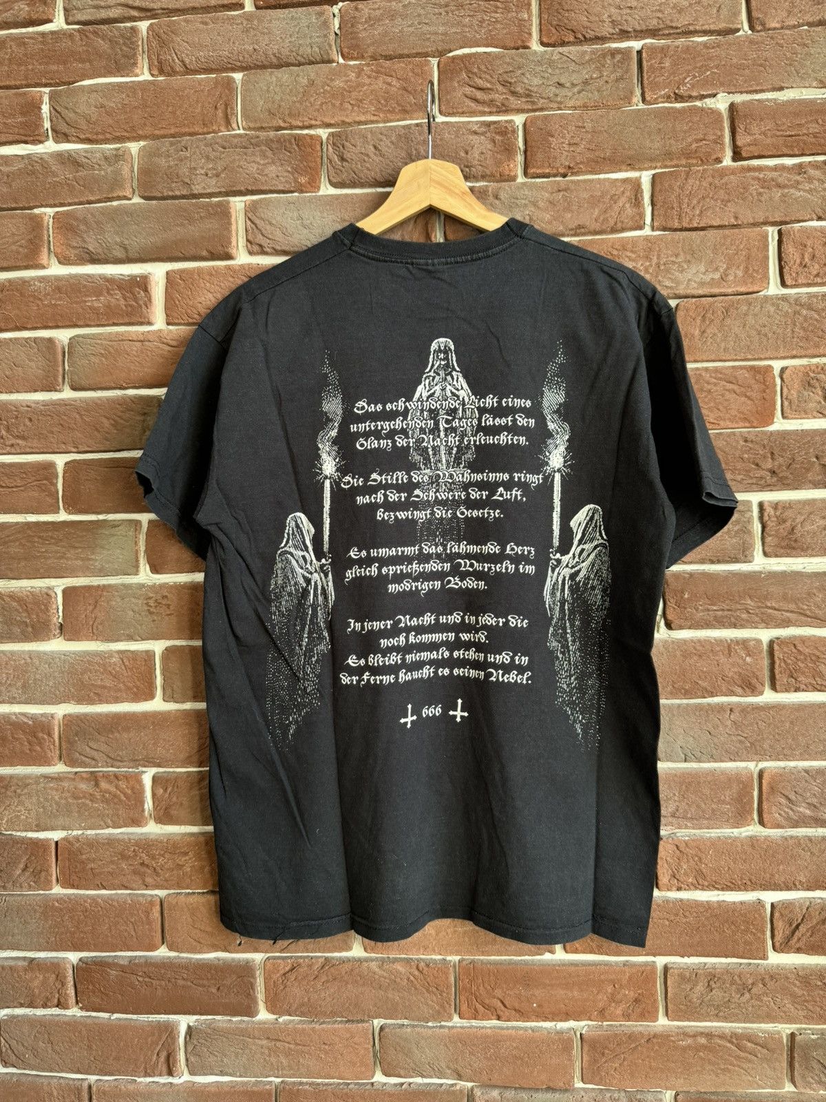 Band Tees × Vintage Rare Vintage 00s Darkened Nocturn M Black Metal Tshirt Rare Size US M / EU 48-50 / 2 - 2 Thumbnail