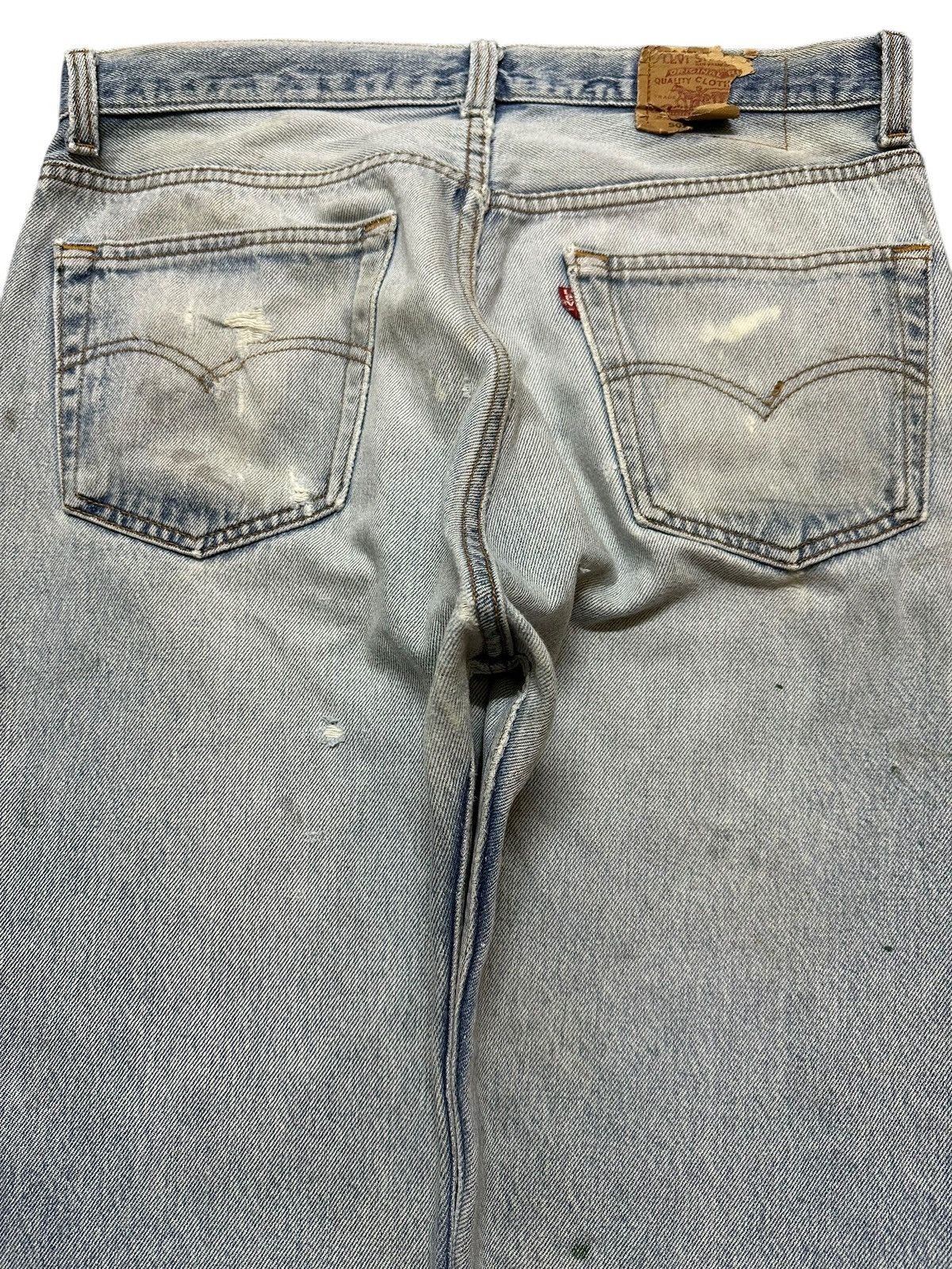 Levi's Vintage 80s Levis 501 Paint Splatter Distressed Jeans Size US 32 / EU 48 - 5 Thumbnail