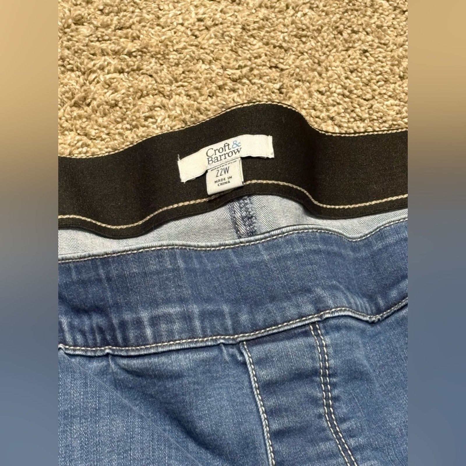 Croft & Barrow (Croft & Barrow) Kohl Elastic Waistband Jeans: Size 22W Size 30" / US 8 / IT 44 - 3 Thumbnail