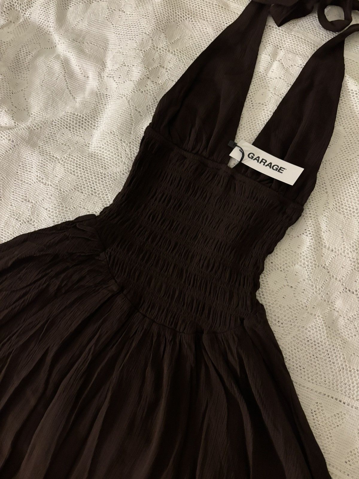 Garage Garage Halter Smocked Romper Dress – Brand New With Tag (XS) Size XS / US 0-2 / IT 36-38 - 3 Thumbnail