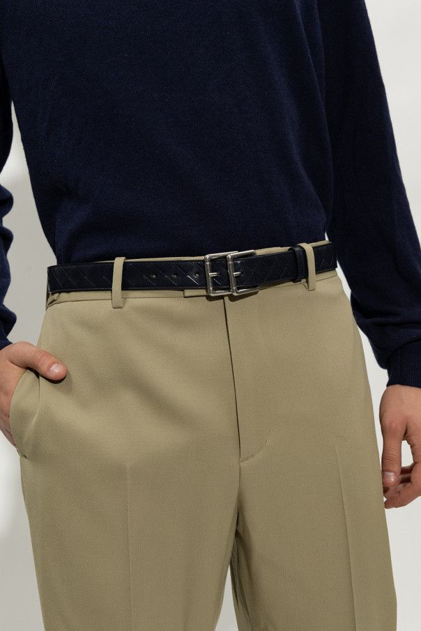 Bottega Veneta o1bcso1str0824 Size : 110 / Intrecciato Double Buckle Belt Size 42 - 2 Thumbnail