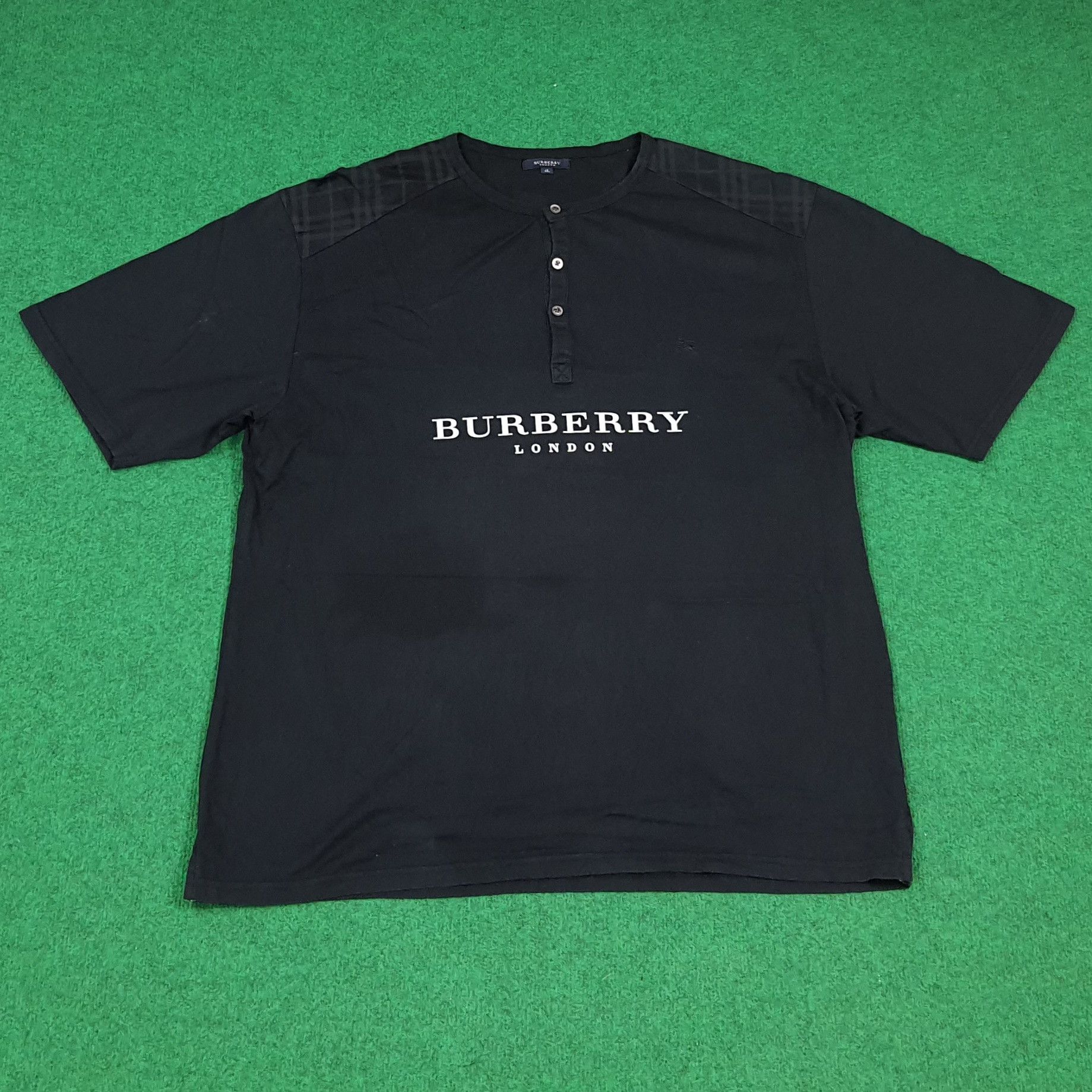 Burberry Vintage Burberry London Button Tshirt C285N9 Size US XL / EU 56 / 4 - 1 Thumbnail