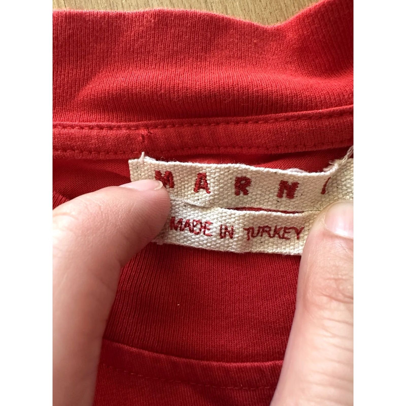 Marni MARNI Shirt Mens Size L Sz Large Red Logo Graphic Faded Crew Neck Short Sleeve T-Shirt Designer Size US L / EU 52-54 / 3 - 4 Thumbnail