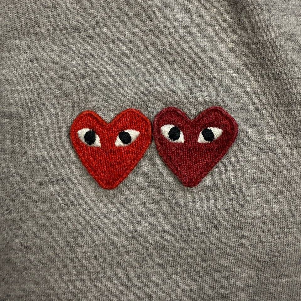 Comme des Garcons PLAY PLAY COMME DES GARCONS BASIC DOUBLE HEART LOGO TEE Size M / US 6-8 / IT 42-44 - 4 Thumbnail