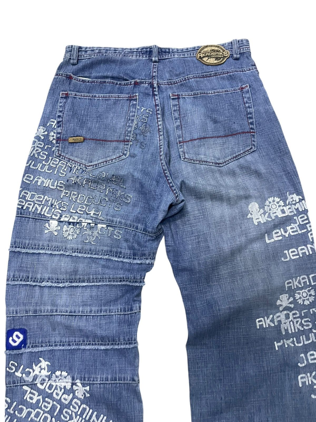 Akademiks × JNCO × Southpole Vintage Akademiks layered Paneled Poems Baggy Loose Jeans Size US 34 / EU 50 - 3 Thumbnail