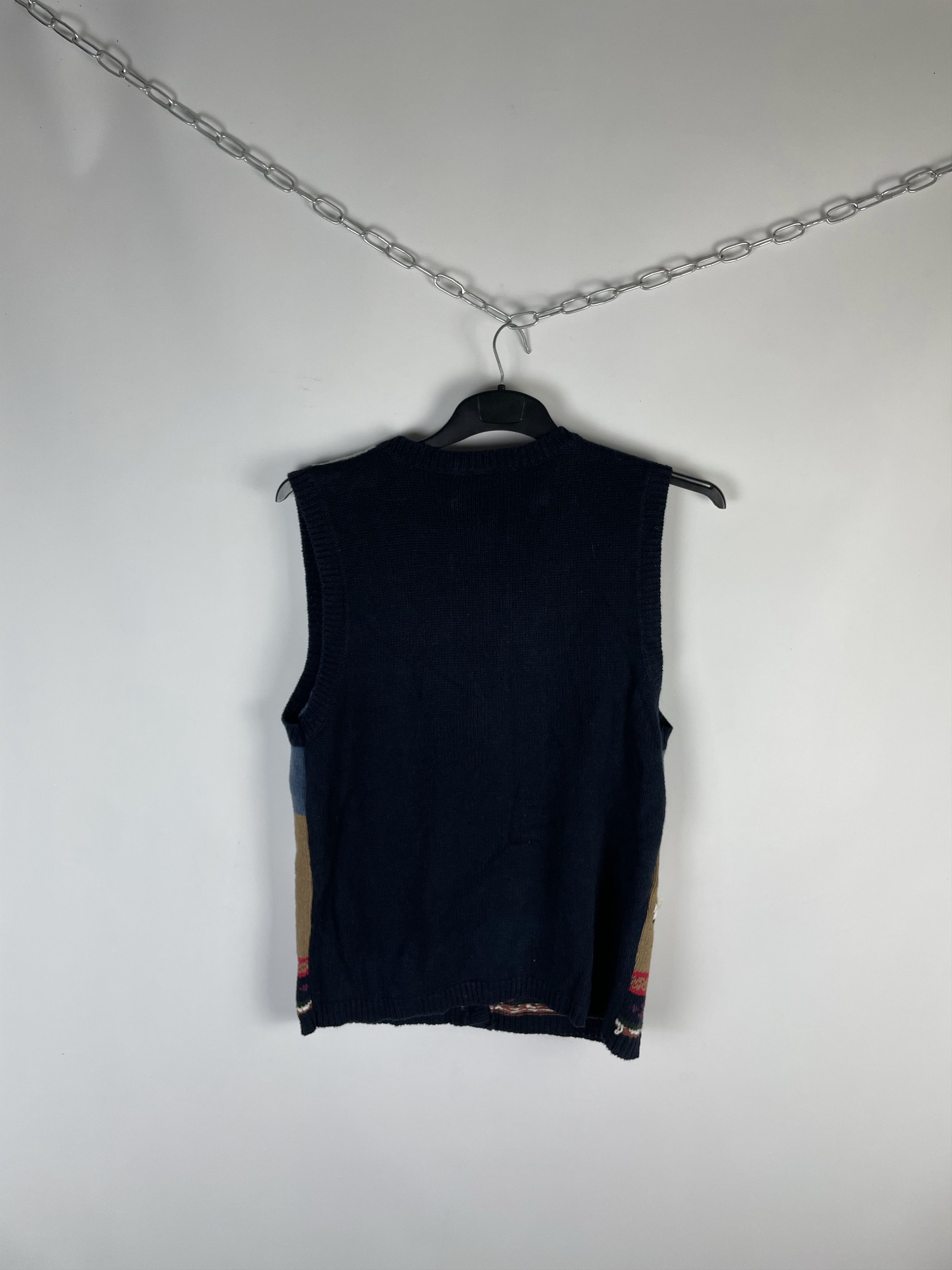 Vintage Vintage Knit Vest Hand Made Y2K Style USA 90s Size US M / EU 48-50 / 2 - 7 Thumbnail