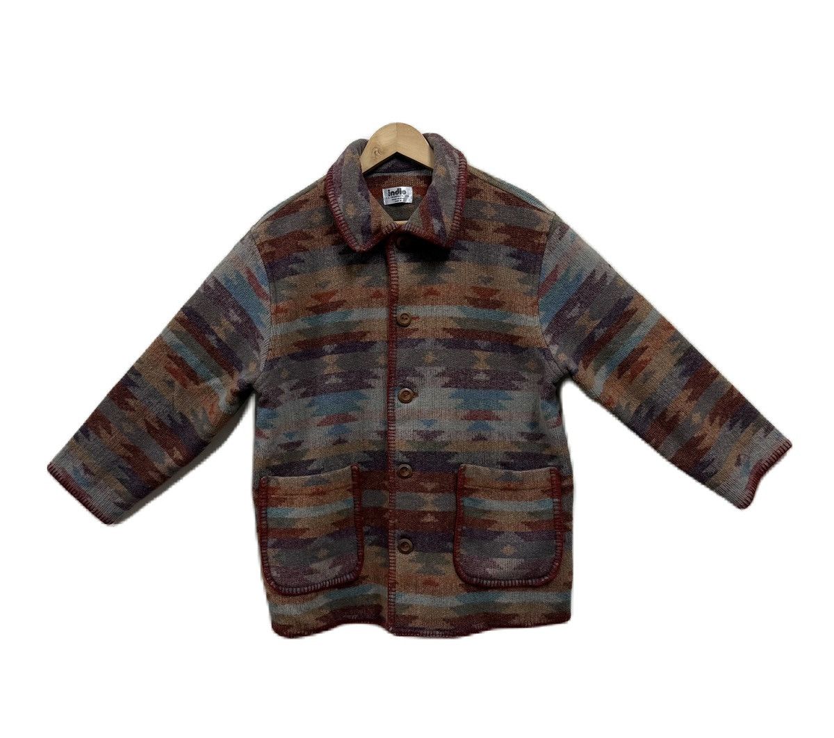 Vintage Vintage Indio Aztec Navajo Wool Jacket Size US L / EU 52-54 / 3 - 1 Thumbnail