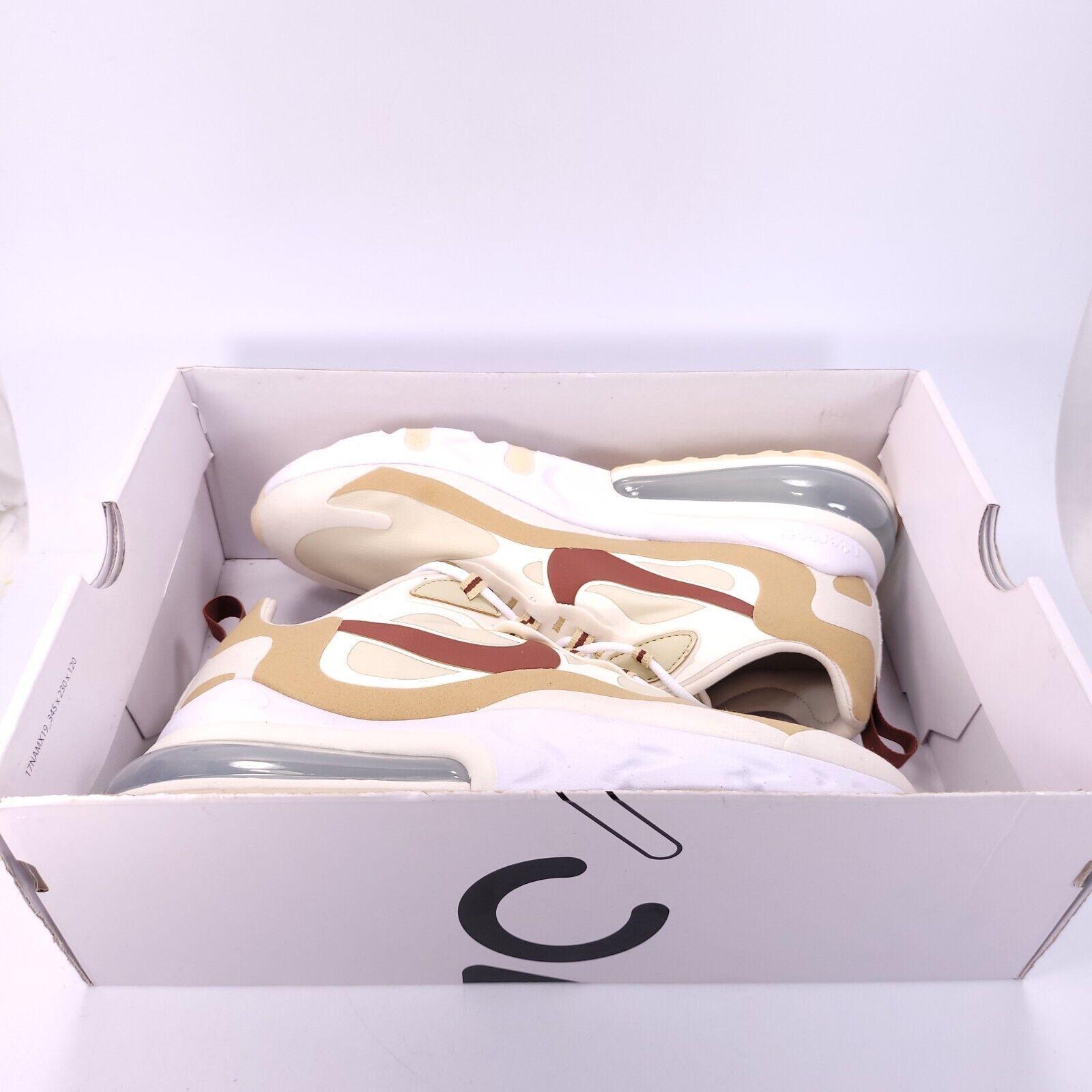 Nike Nike Air Max 270 React Shoe Womens Size 11 AT6174-700 Beige Size US 11 / IT 41 - 9 Thumbnail