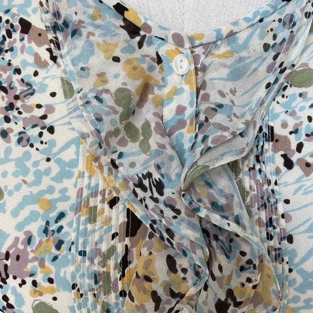 Jones New York Jones New York 100% Silk Voile Skirt Blouse Set 6 Size M / US 6-8 / IT 42-44 - 8 Thumbnail