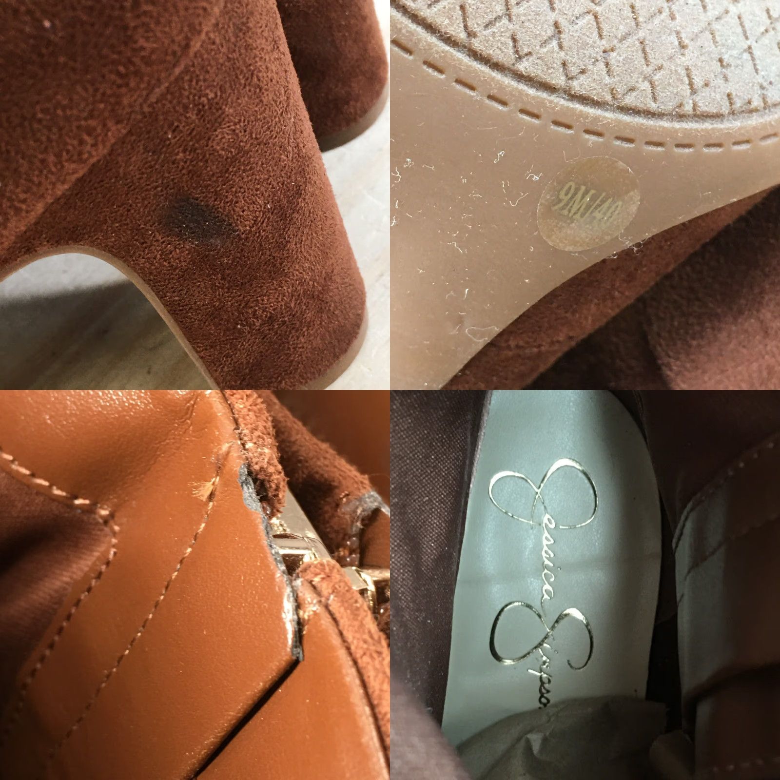 Jessica Simpson Jessica Simpson Boots Womens 9 M Kyminia Mid Calf Brown Suede Casual Heeled Size US 9 / IT 39 - 9 Thumbnail