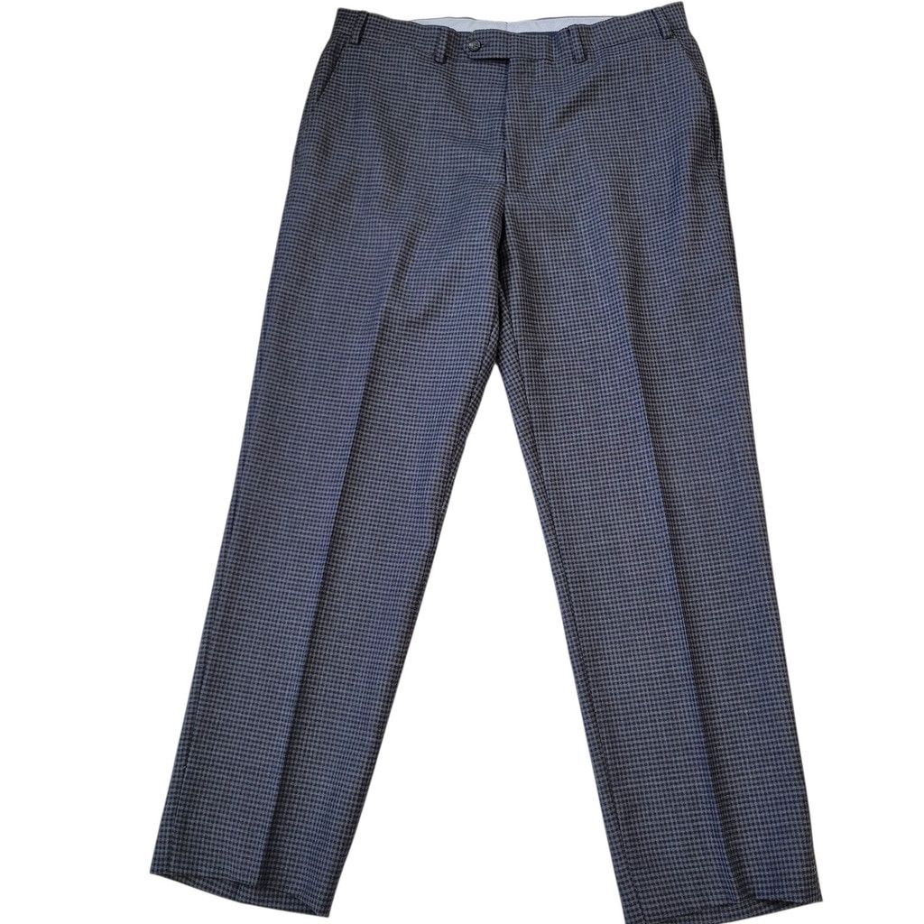 Hart Schaffner Marx Hart Schaffner Marx Men Slim-Fit Flat Front Wool Pants 38/30 Size US 38 / EU 54 - 1 Thumbnail