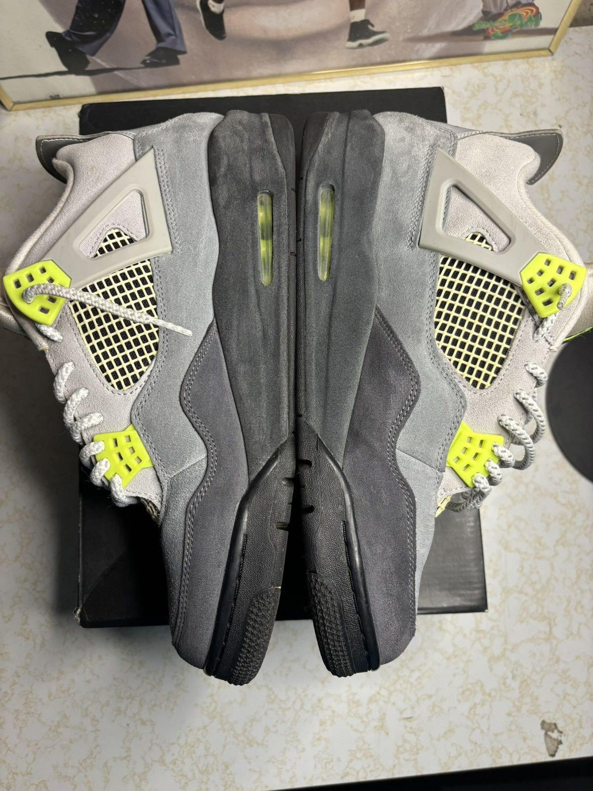 Jordan Brand Jordan Retro 4 ‘neon’ Size US 12 / EU 45 - 3 Thumbnail