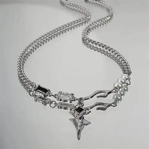 Japanese Brand × Vintage Punk Gothic Star Necklace y2k Size ONE SIZE - 4 Thumbnail