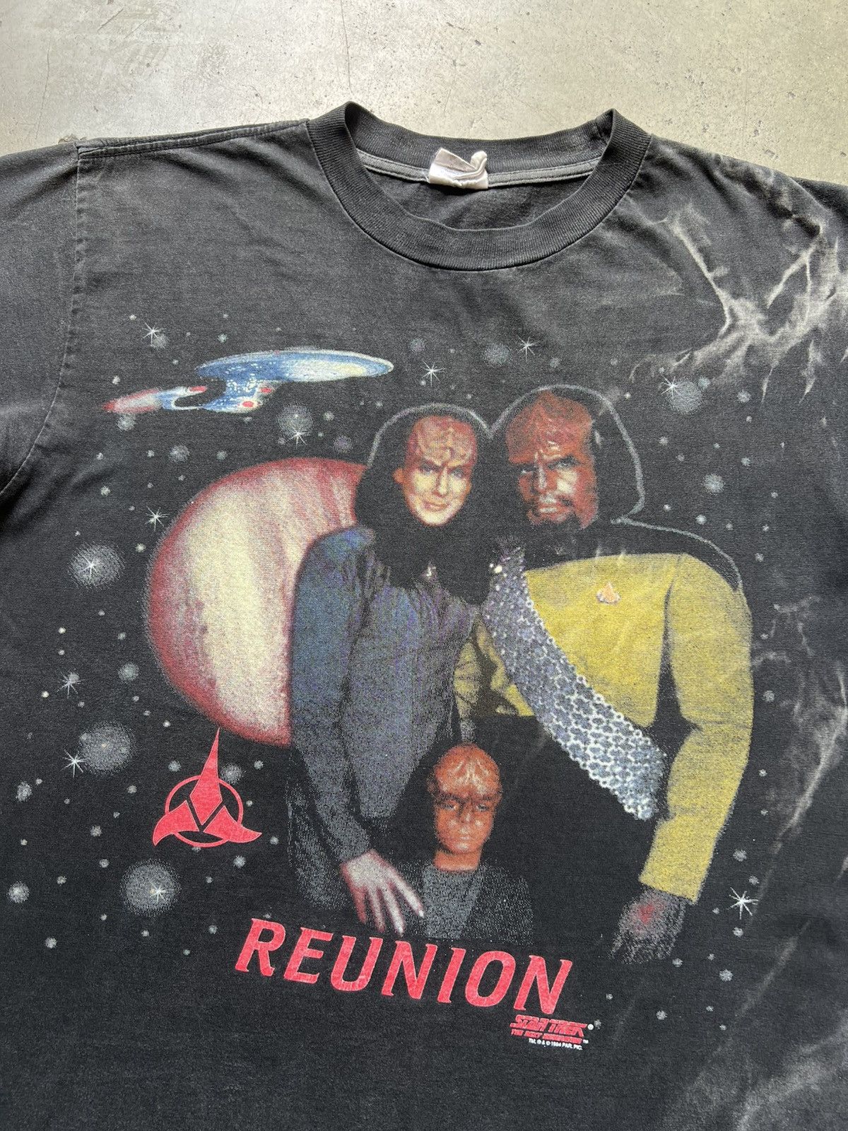 Arts & Science × Star Wars × Vintage VTG 1994 Star Trek Klingon Worf Reunion Tee Shirt Size US L / EU 52-54 / 3 - 3 Thumbnail