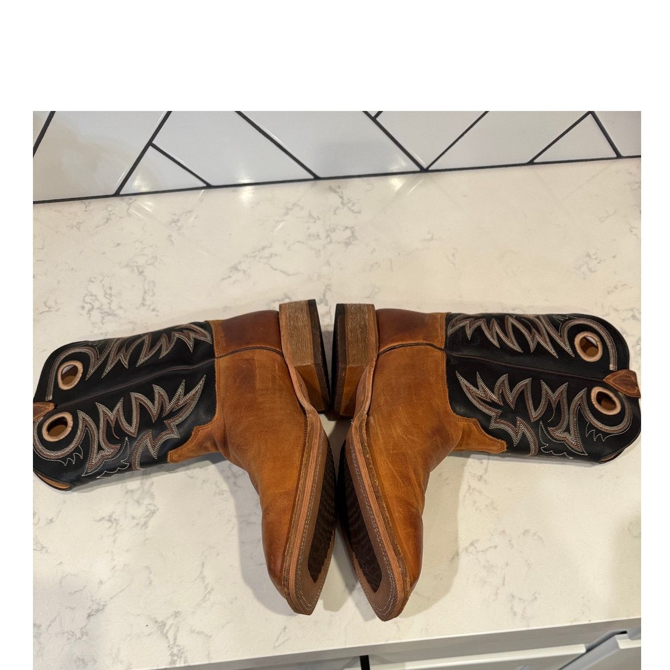 Justin Boots Justin Caddo Bent Rail Boots Broad Square Toe 12 EE wide Size US 12 / EU 45 - 4 Thumbnail