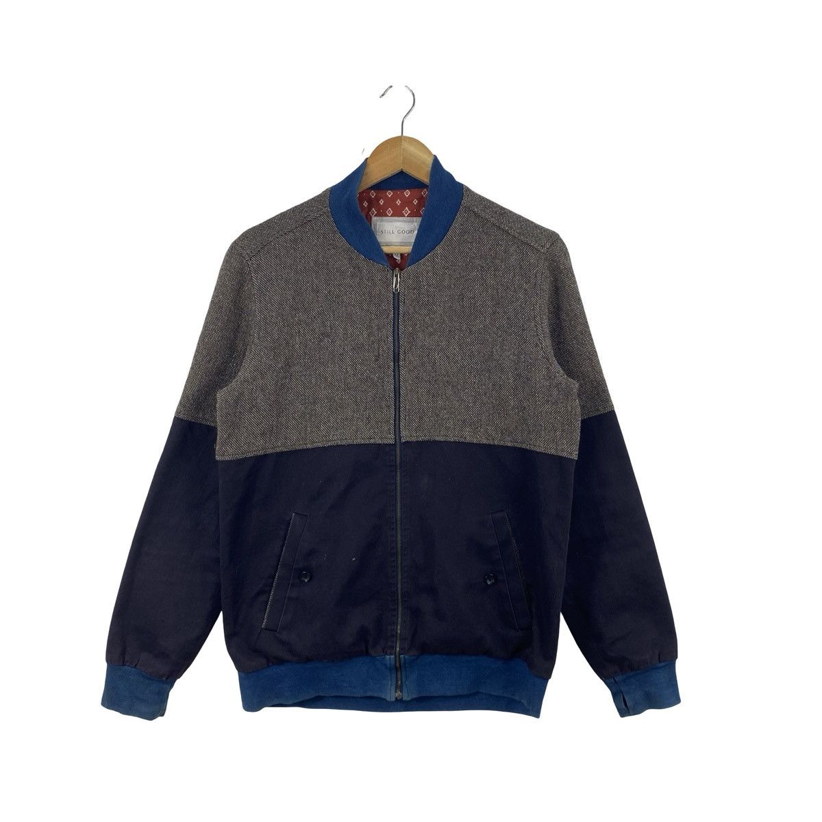 Other STILL GOOD Bomber Jacket Grey Tweed Panel Zip Up Size US S / EU 44-46 / 1 - 3 Thumbnail