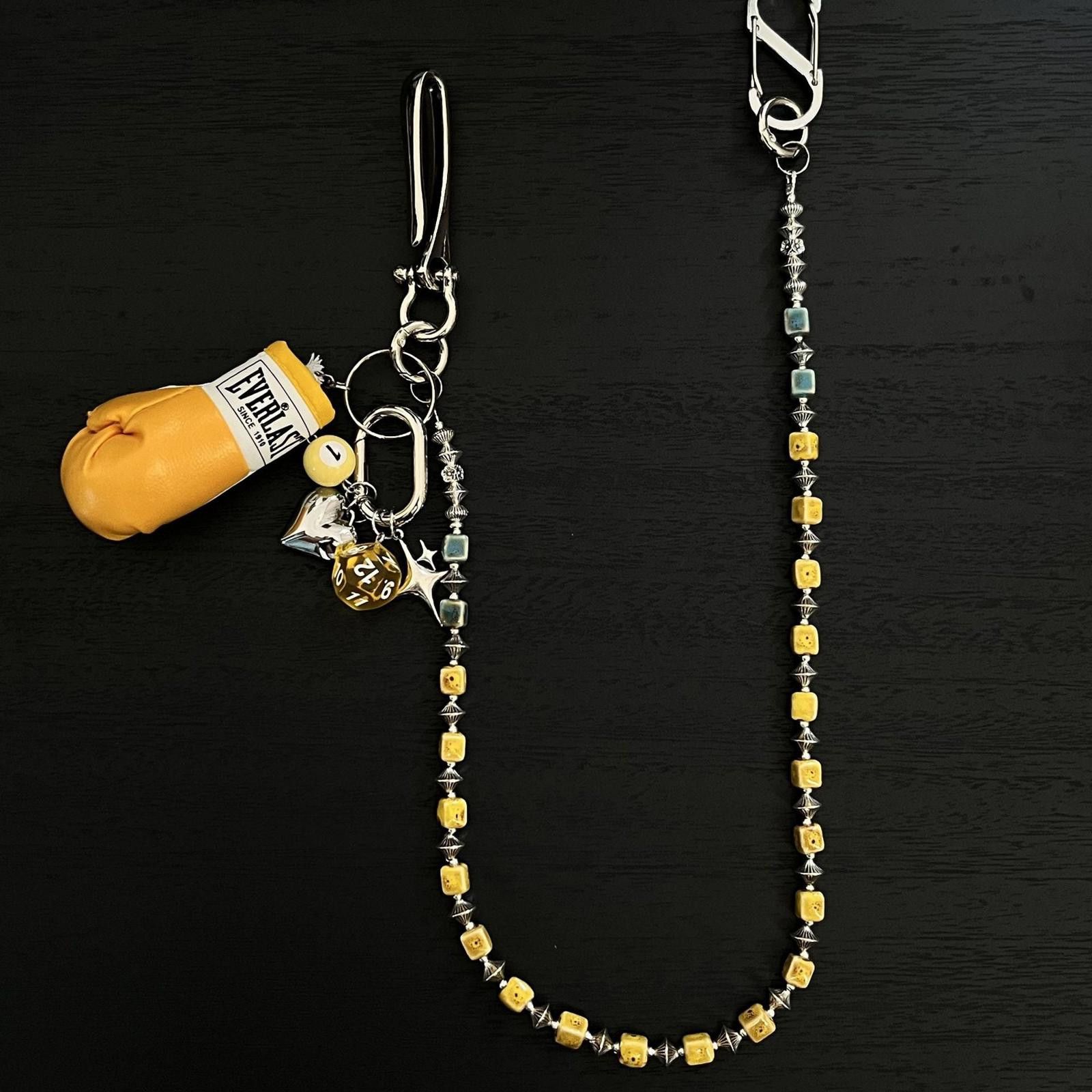 Jewelry Boxing Glove Wallet Chain, Beaded Accessory Size ONE SIZE - 2 Thumbnail