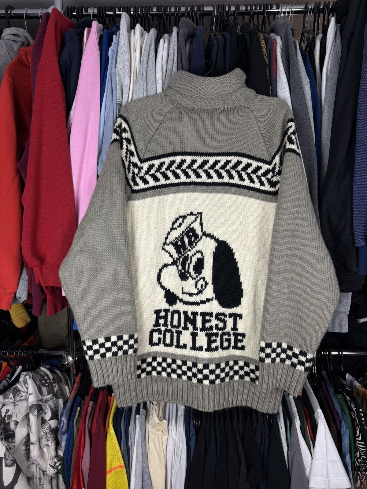 Honest College by Studio Seven zipper knit sweater wool