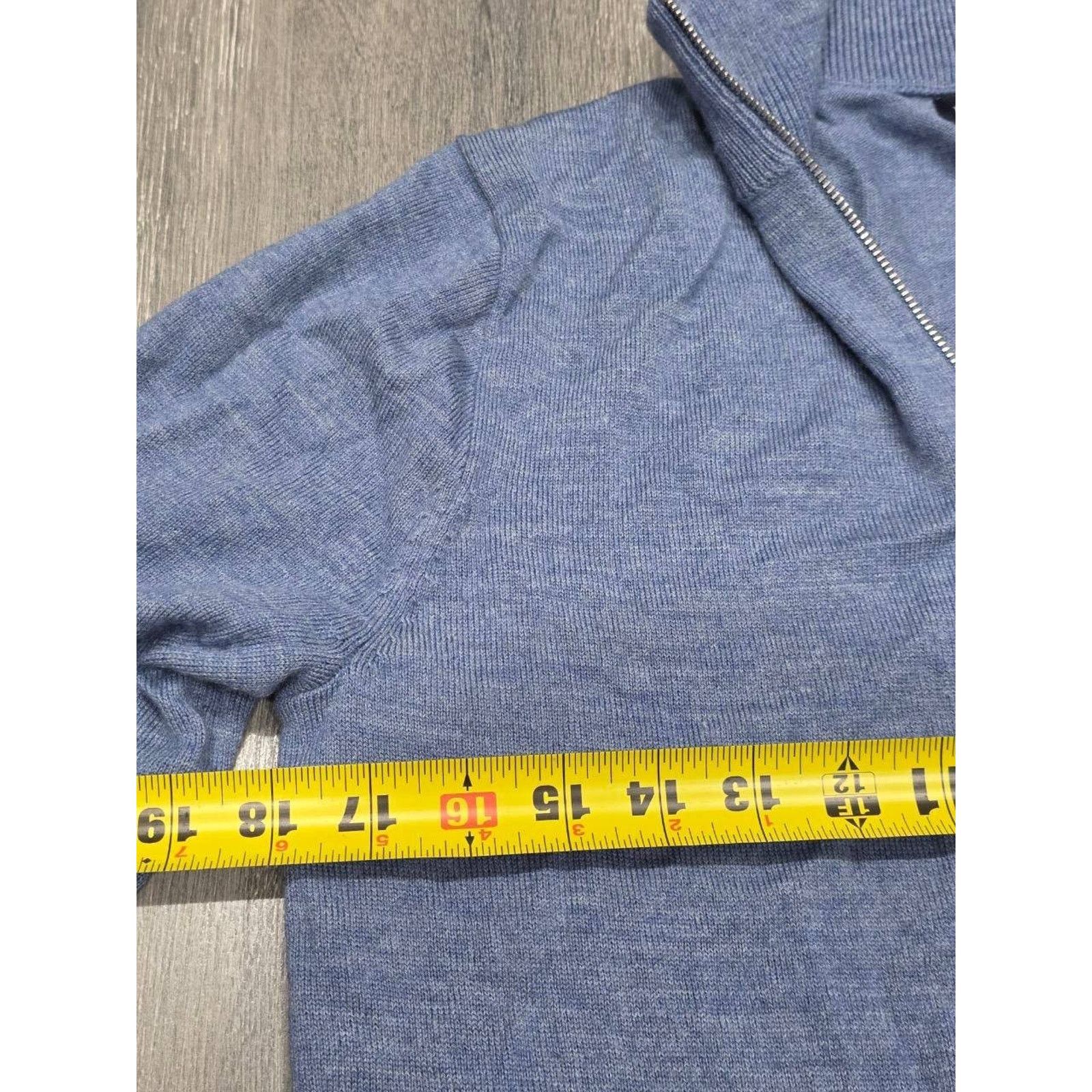 J.Crew J.Crew Blue 1/4 Zip Merino Neck Pullover Small A003327 Size S / US 4 / IT 40 - 5 Thumbnail